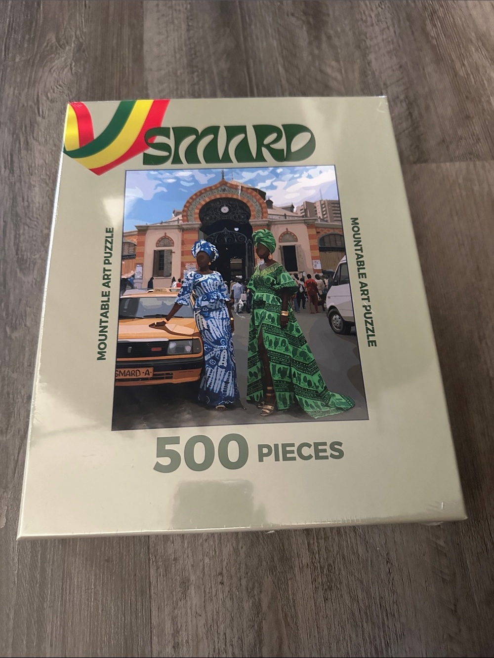 SMARD 500-Piece DAKAR Art Puzzle - Green & Blue